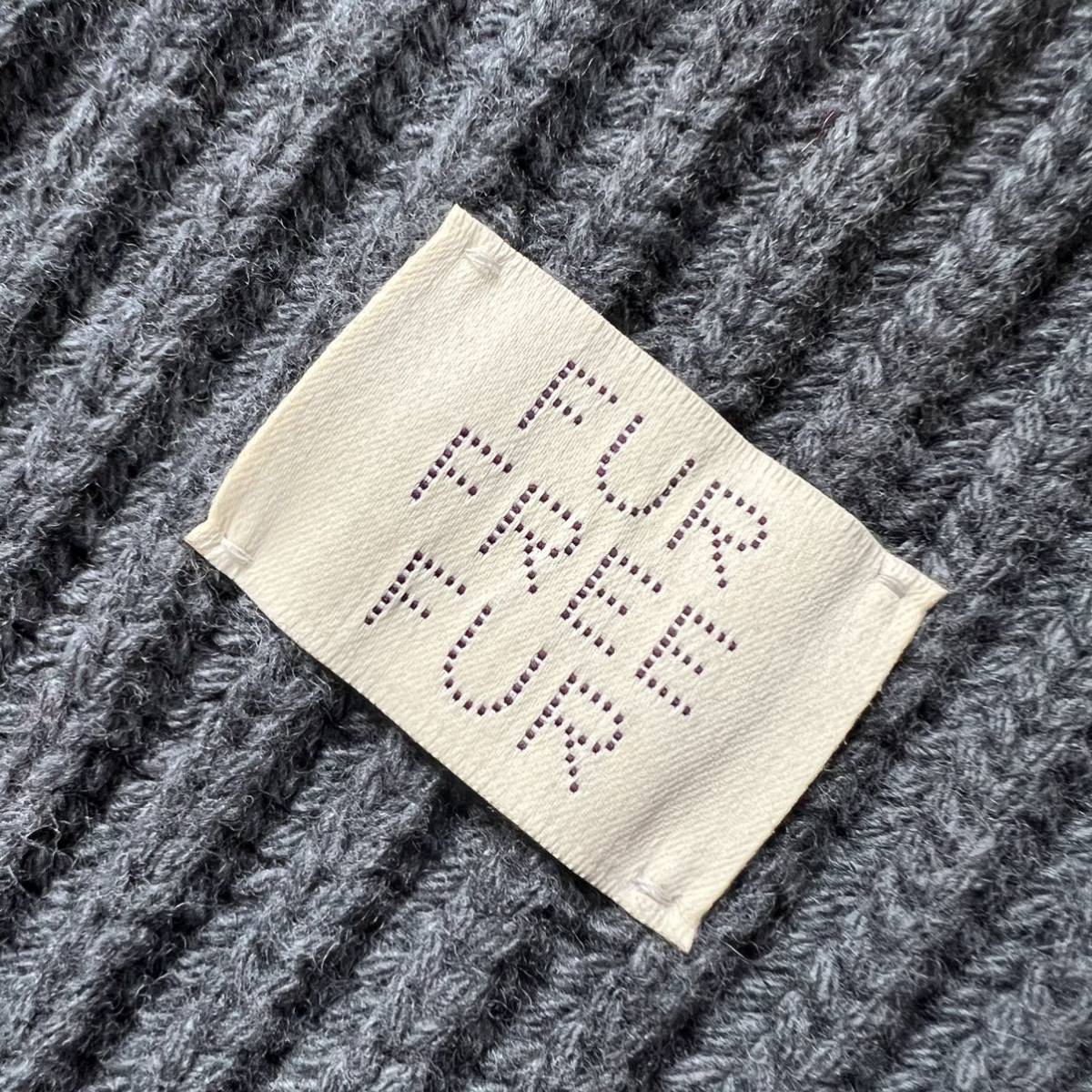 【送料無料】ステラマッカートニー ファー ニット カーディガン 肉厚 厚手 冬物 レディース fur free fur 38 M グレー ブラック