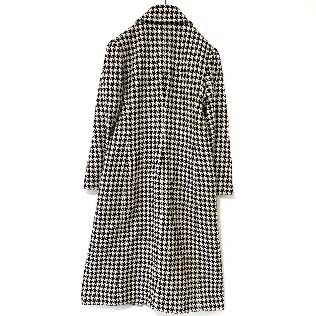 celine セリーヌ 千鳥格子柄 ステンカラーコート ロング 冬物 42 XL