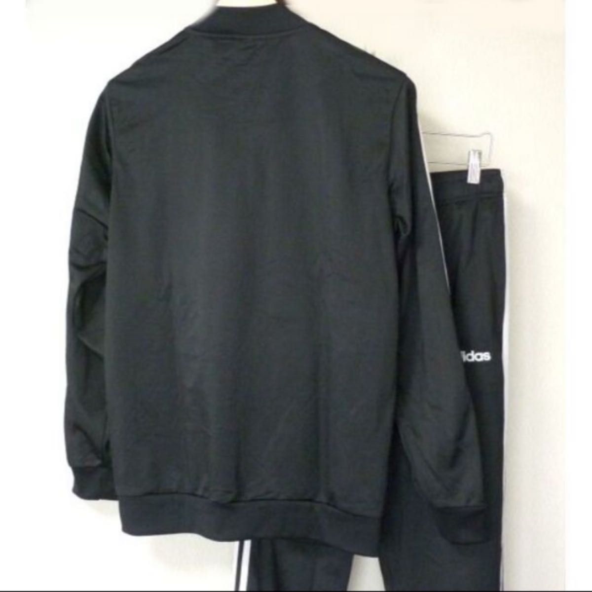 大きいサイズ(2XL) アディダス黒ジャージ上下セット/セットアップ adidas