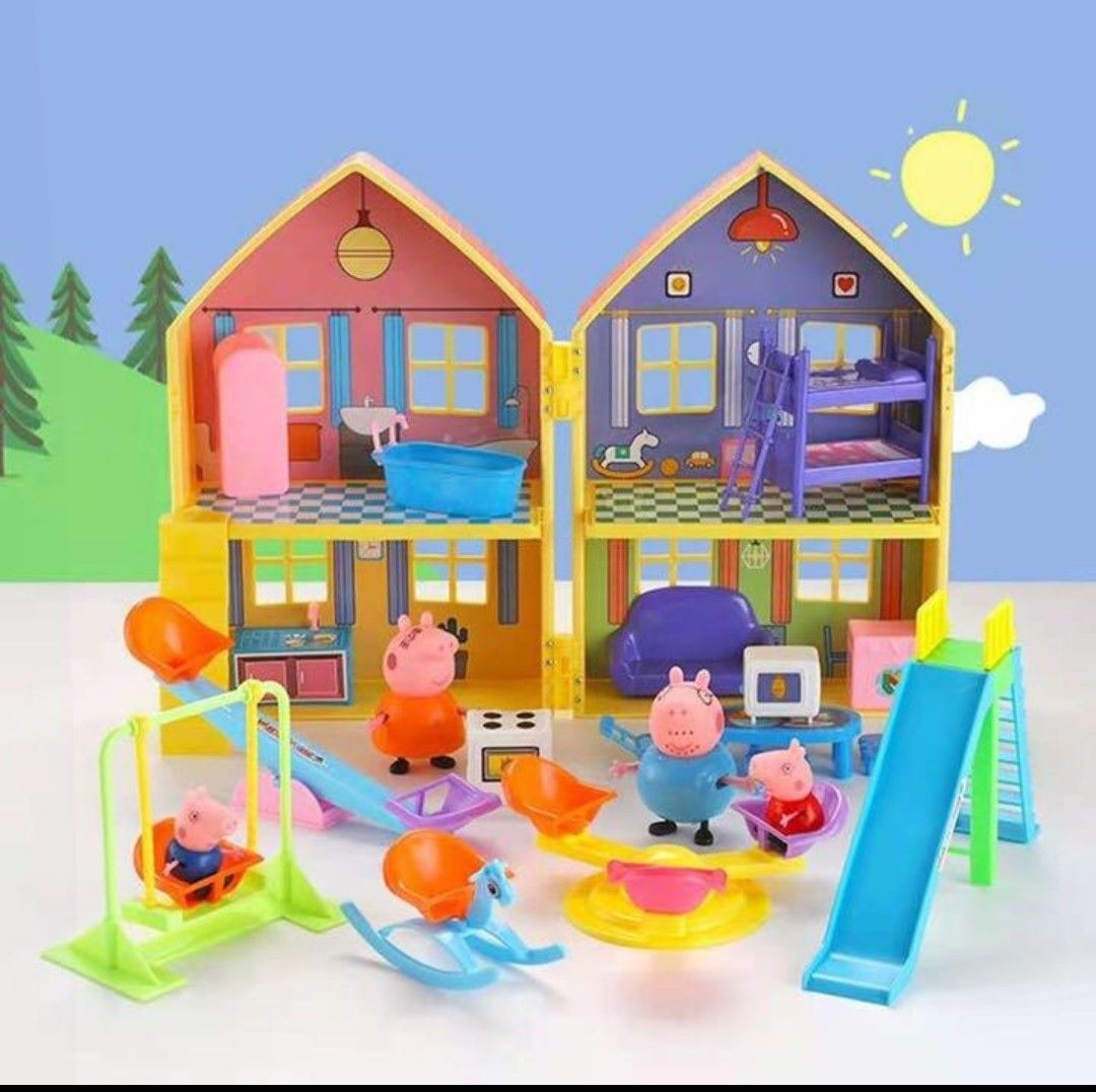 メーカー ペッパピッグ 4体フィギュアお家セット+公園セット pig peppa キャラクターグッズ