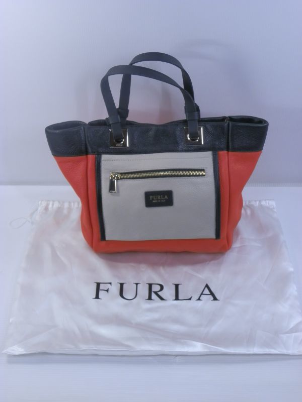 豪華 【良品/人気希少カラー/タグ・ショップカード・袋付】FURLA