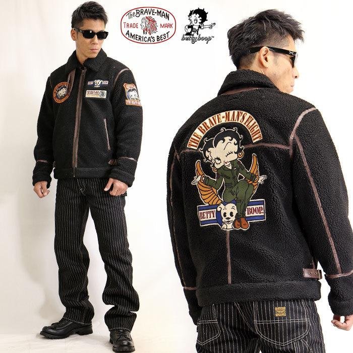 美品】The BRAVE-MAN ベティーブープ ボア フライト ジャケット-