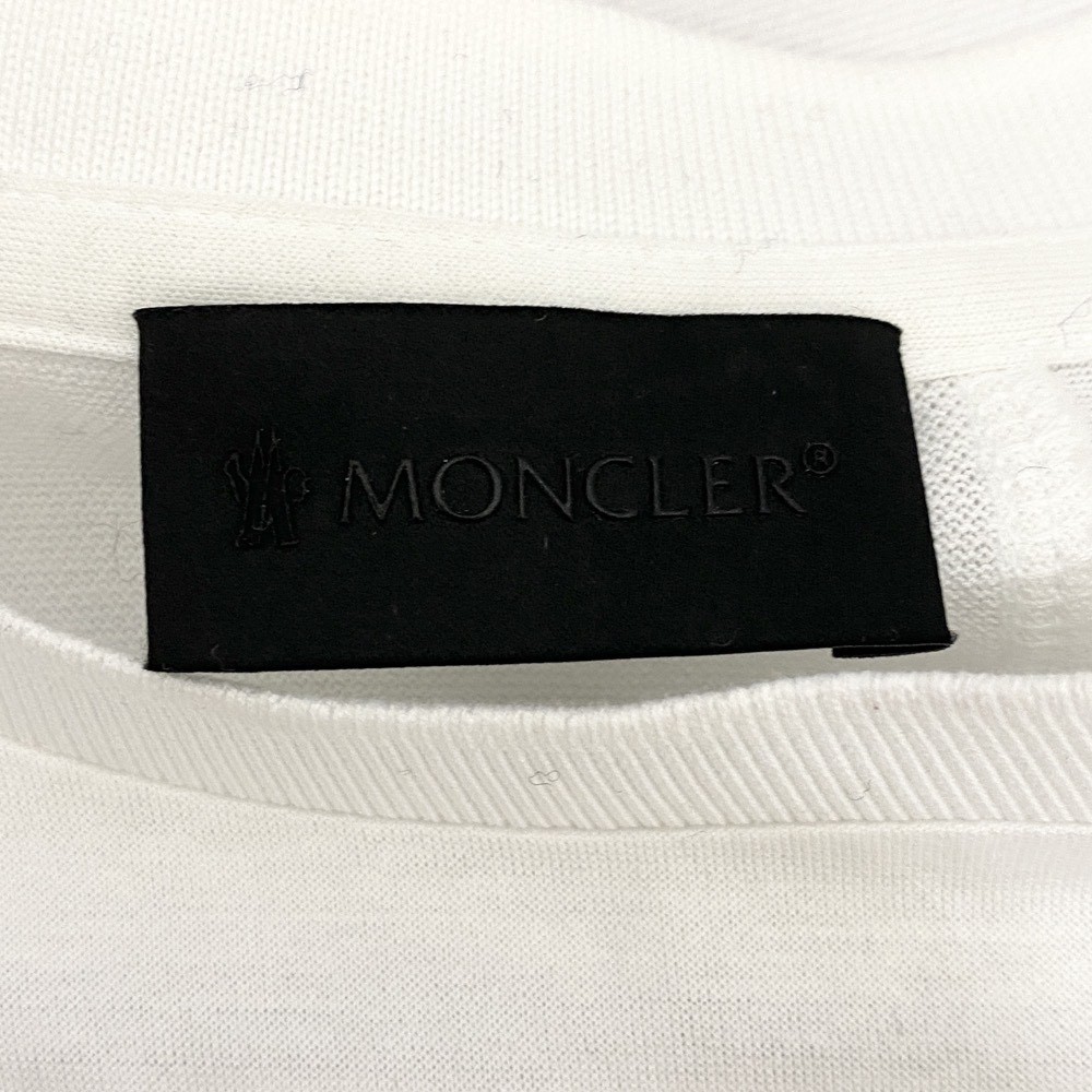 良好◆MONCLER モンクレール カットソー M◆ ホワイト メンズ トップス Tシャツ KI1004_画像4