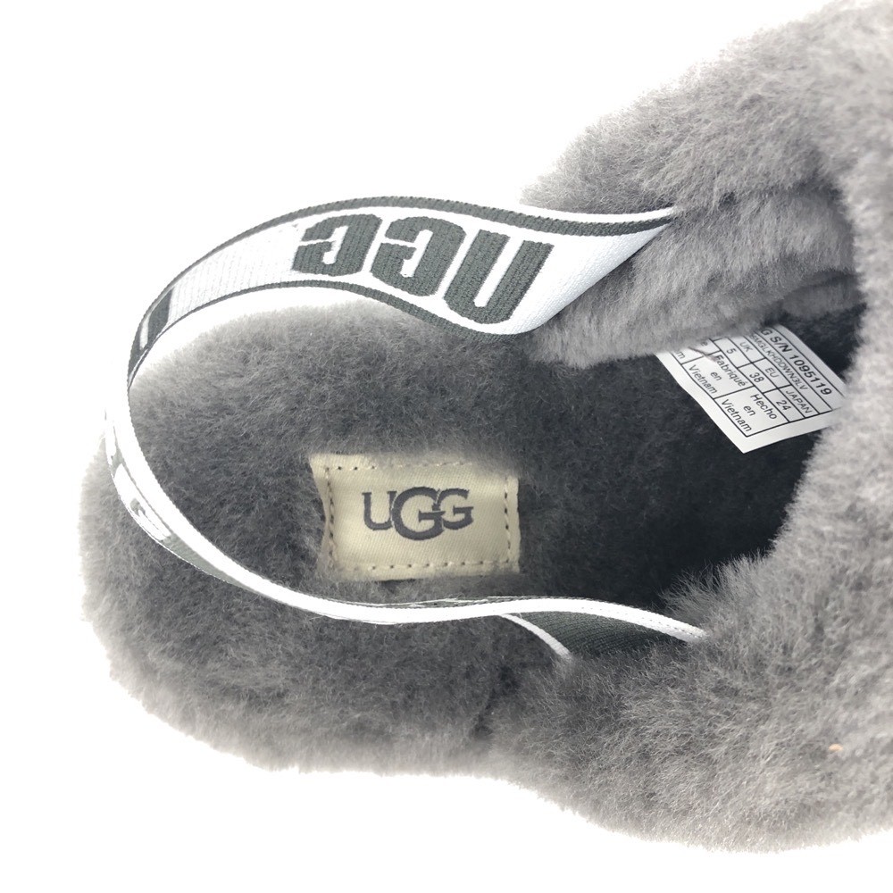 新品同様◆UGG アグ フラッフイヤースライド サンダル 24.0cm◆1095119 グレー レディース 靴 シューズ shoes_画像6