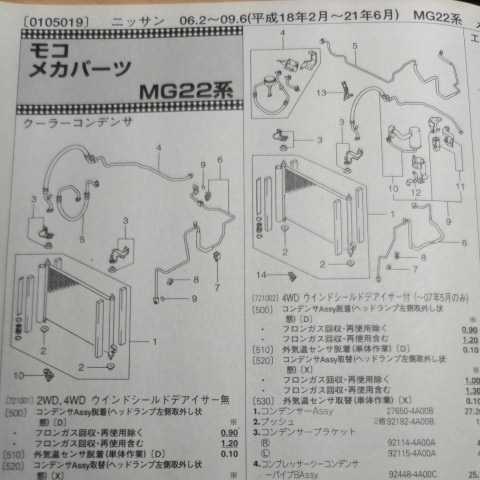 ■□【パーツガイド】　日産（ニッサン）　モコ　(ＭＧ２２系)　H18.2～　２０１０年版 【絶版・希少】