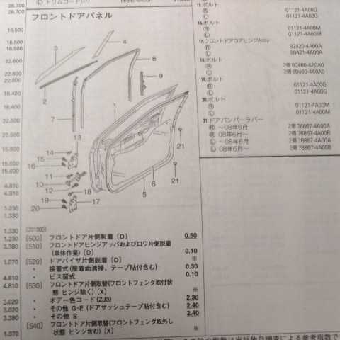 ■□【パーツガイド】　日産（ニッサン）　モコ　(ＭＧ２２系)　H18.2～　２０１０年版 【絶版・希少】