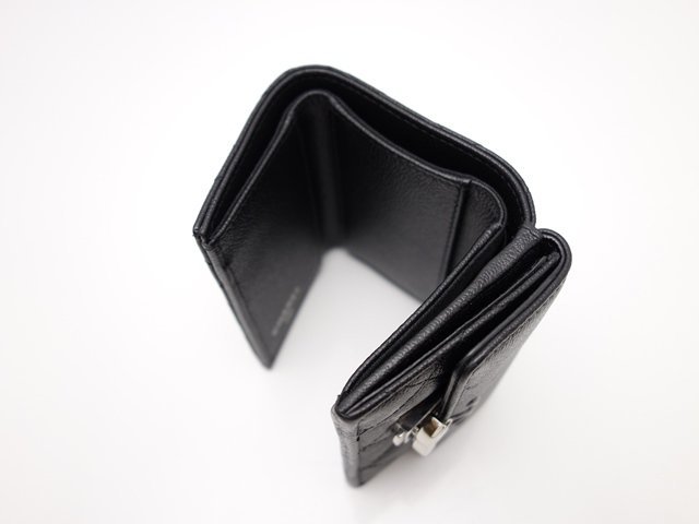 CHANEL シャネル マトラッセ 三つ折り財布 コンパクトウォレット AP1173 黒 キャビア 財布 レディース 中古 送料無料_画像7