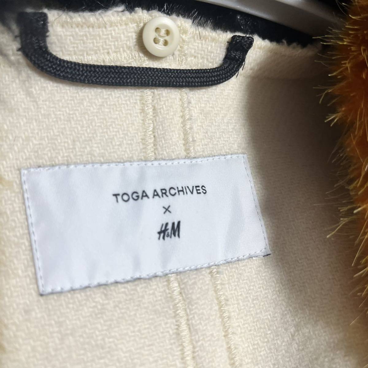 レア TOGA ARCHIVES × H&M フェイクファーカラー ウールコート トーガ レディース_画像5