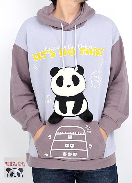 残りわずか】 JAPAN 跳び箱パンダBIGプルパーカー◇PANDIESTA ブルーL