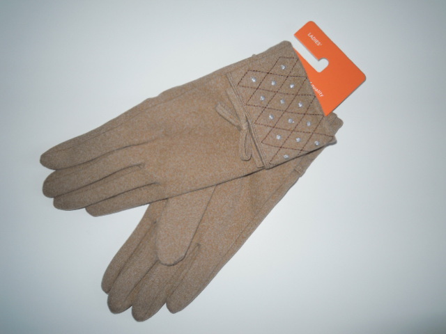 最終値下げ♪〓newラメ刺繍手袋★キャメル〓新品タグ付_画像2