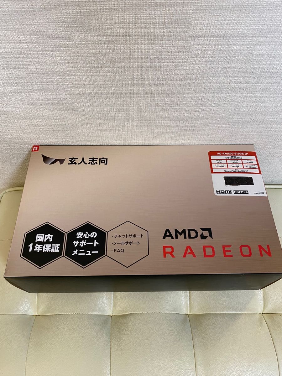 完動品 AMD Radeon RX6800 玄人指向 RD-RX6800-E16GB/TP PCパーツ PC