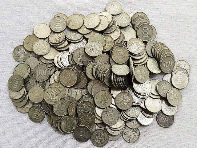 古銭 稲100円銀貨まとめて265枚 稲穂百円銀貨 額面26500円 ...
