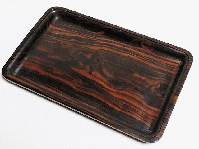 煎茶道具 茶盆 煎茶盆 くりぬき盆 木製 刳抜 茶道具 その2 No. A14-1213