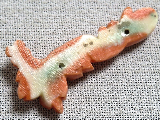 珊瑚　帯留め　サンゴ彫刻　牡丹 瓢箪 和装小物　　　No.A15-1217_画像6