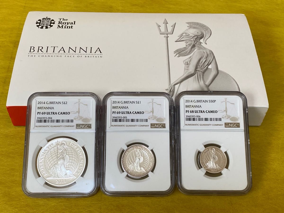 品質保証 ◇2枚セット◇スリーグレイセスPR69 & 1965年 イギリス銅貨