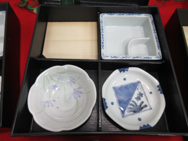 14OH2900 松花堂弁当 5客セット 弁当箱 松花堂揃 懐石道具 仕出し 仕切 14OH2900 松花堂弁当 5客セット 弁当箱 松花堂揃 懐石道具 仕出し 仕切