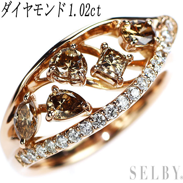 K18PG ダイヤモンド リング 1.02ct 新入荷 出品1週目 SELBY