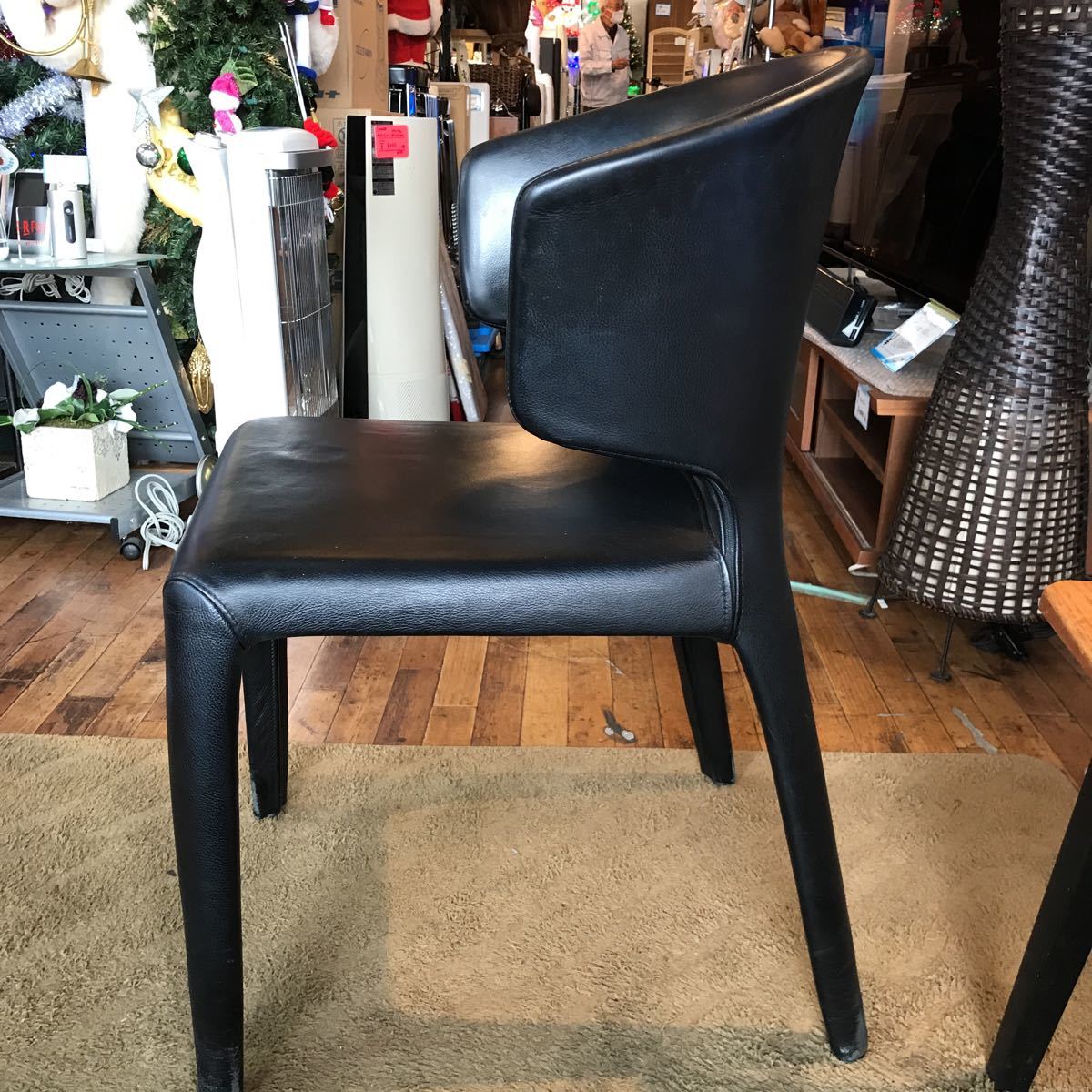 カッシーナ Cassina 367 HOLA オラ アームチェア 本革 現状品⑤