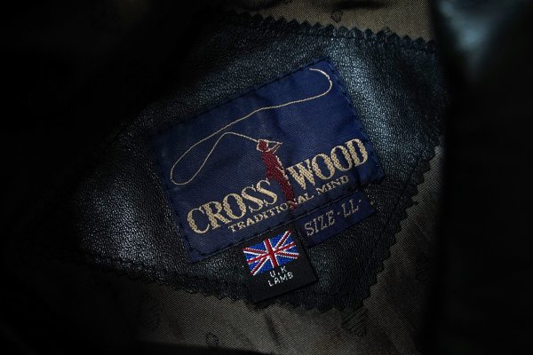 ◆UKラム使用◆CROSS WOOD 本革 羊革ラムレザーコート 黒◆サイズLL◆_画像3