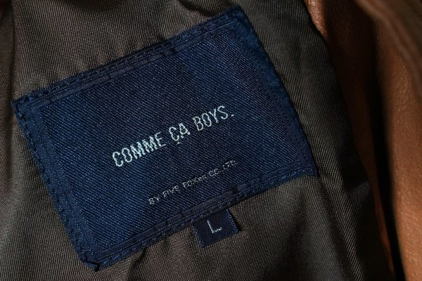 ◆COMME CA BOYS コムサボーイズ◆キャメルブラウンフェイクレザーコート◆_画像3