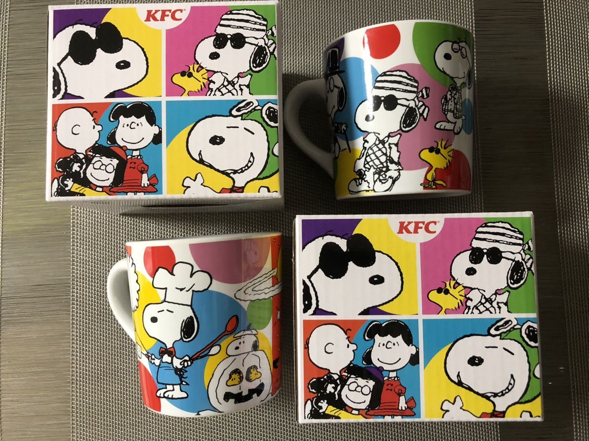 限定 非売品 スヌーピー PEANUTS ケンタッキー コラボ　マグカップ 2個セット KFCコラボマグカップ 未使用 SNOOPY_画像2