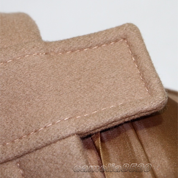 miu miu ミュウミュウ ショートコート ジャケット 毛混 キャメル ブラウン 40 サイズ M イタリア製 中古 美品_画像3