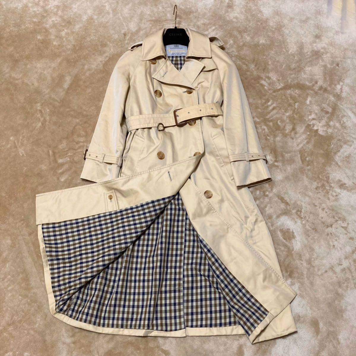 美品♡Aquascutum ロング トレンチコート L L クラブチェック 衝撃特価 49.0%割引 chciucit.pedf.cuni.cz