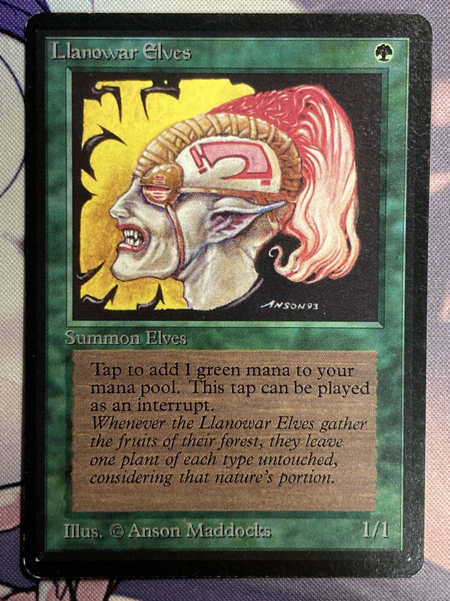 お買得!】 MTG 《ラノワールのエルフ/Llanowar Elves》 β 英語 緑