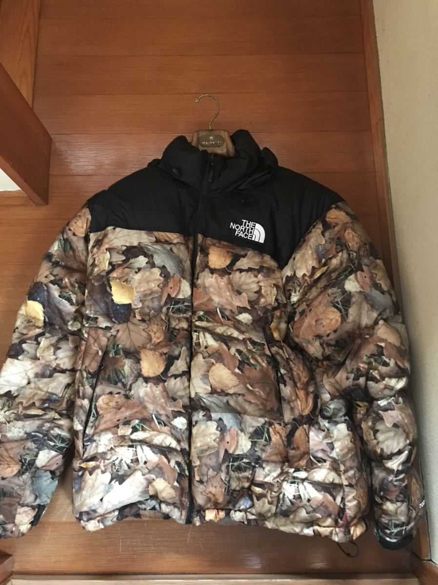 XL SupremeシュプリームThe North Face TNF LEAVES NUPTSE JACKETノースフェイス ヌプシジャケット/ダウン枯れ葉16AW/2016FW_画像1