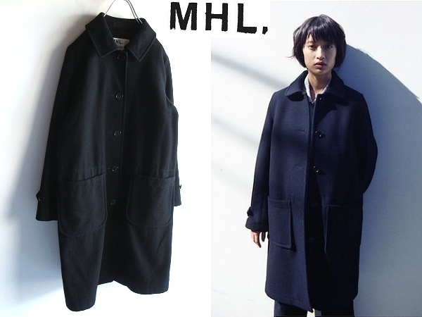 MHL. マーガレットハウエル BASIC MELTON ステンカラーコート