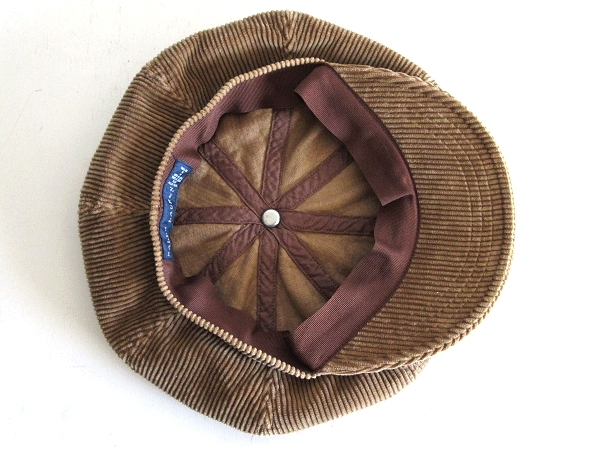 ラルフローレン 太畝コーデュロイ ビッグ キャスケット 帽子 M 90年代-