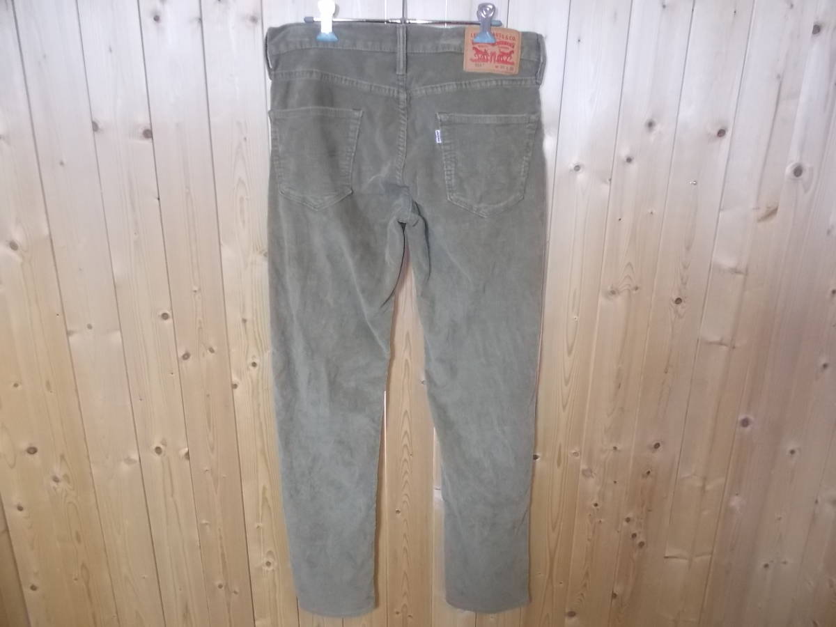 a431◆Levi's 511コーデュロイパンツ◆w30 リーバイス511 コーデュロイパンツ 海外古着 USED ジップフライ 綿ポリウレタン混紡 4L_画像2