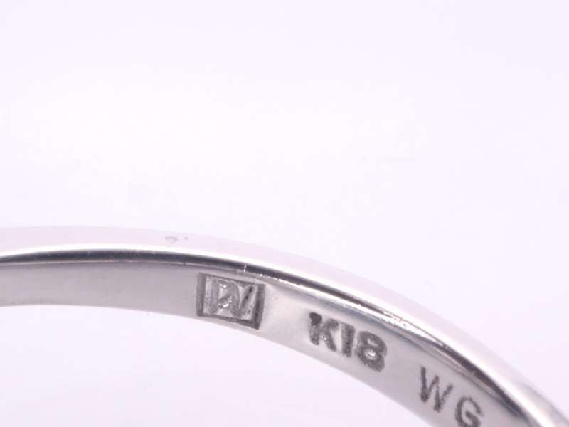 ポンテヴェキオ 美品 ダイヤ 0.46ct フラワー デザイン リング 9号 K18WG ホワイトゴールド_画像5