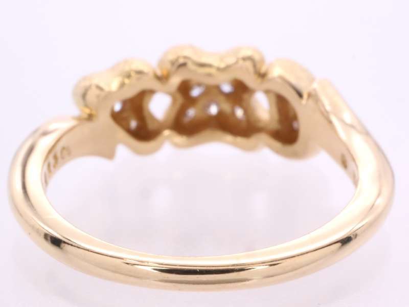 ミキモト 美品 ダイヤ 0.23ct デザイン リング 11号 K18YG イエロー