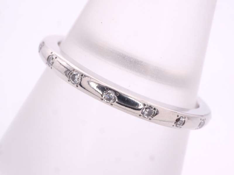 4℃ 美品 ダイヤ 10P 甲丸風 リング 8号 pt950 プラチナ | inmano.com.br