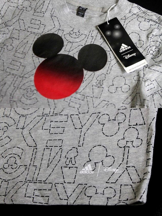 ADIDAS × DISNEY ミッキーマウス Tシャツ グレー サイズ120 アディダス/C6516★送料310円★_画像2