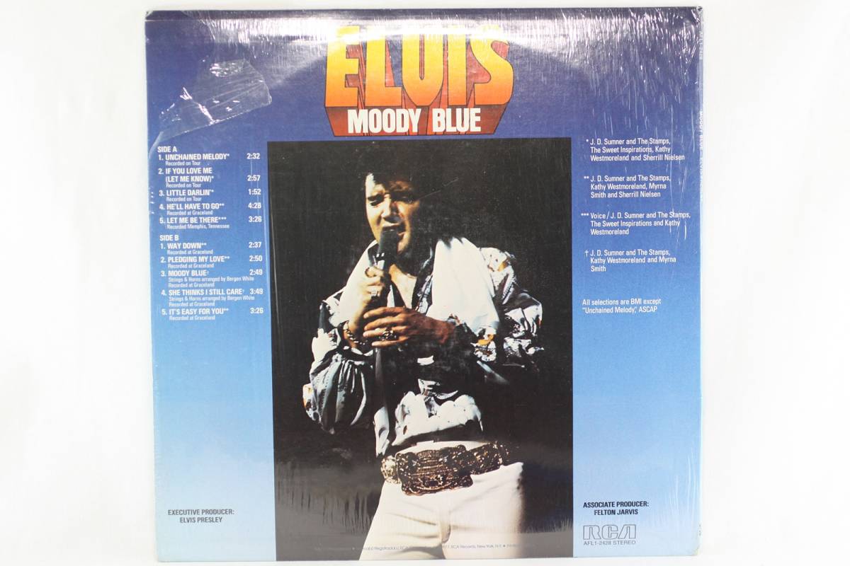 Elvis Presley Moody Blue RCA Victor US盤 ブルーレコード仕様 AFL1-2428 マト A-1S/B-1S_画像3