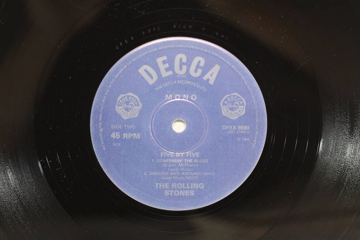 The Rolling Stones Five By Five Mono DFEX 8590 UK盤 45RPM 両面深溝仕様のDecca_画像5