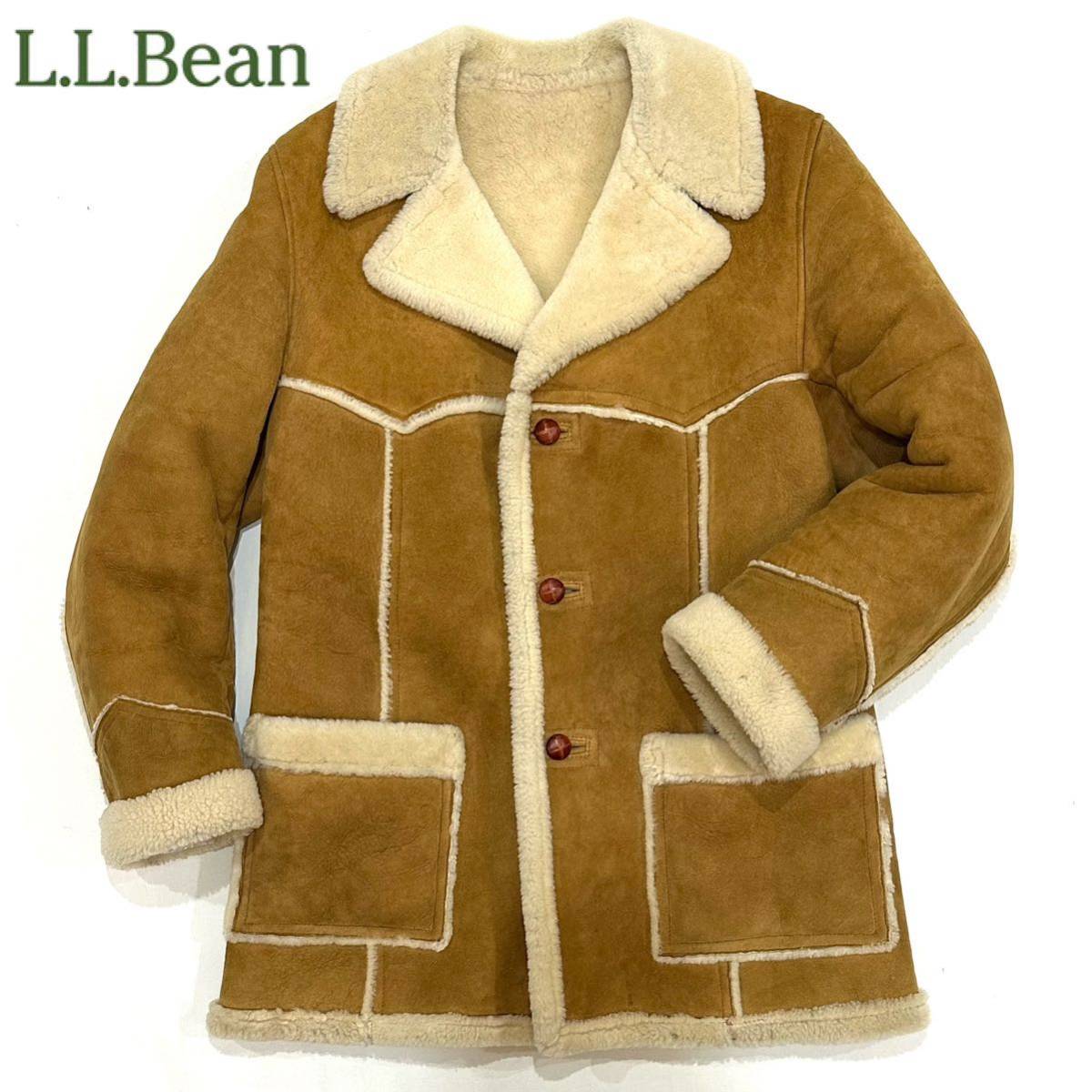 希少!!70's Vintage L.L.Bean 羊革 シープスキン ムートン ウエスタン