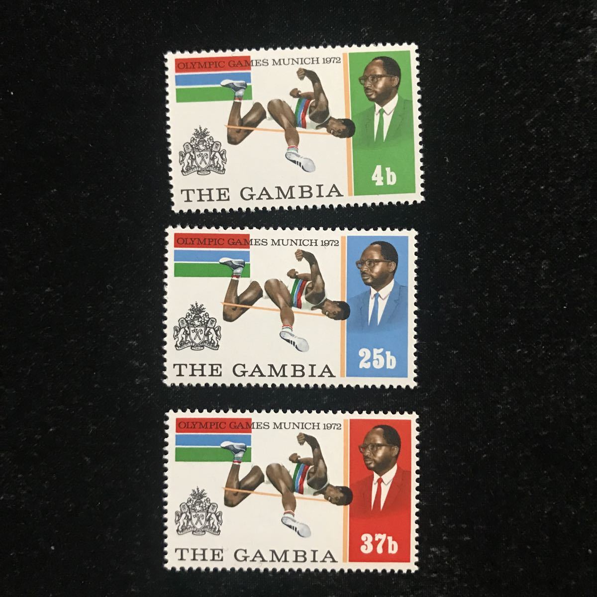 ◆ガンビア《ミュンヘンオリンピック》SCOTT#276-78/3種完/1972年/未/NHの画像1