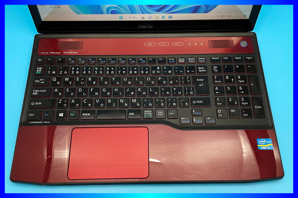 富士通 タッチパネル 大容量メモリ 16GB搭載 ガーネットレッド ...