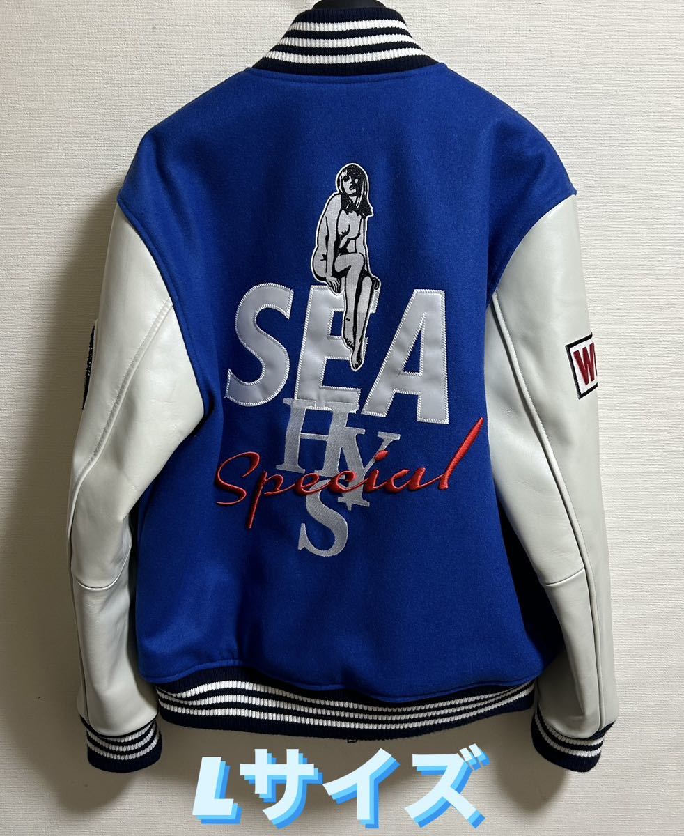 L HYSTERIC GLAMOUR x WIND AND SEA VERSITY JACKET スタジャン バー