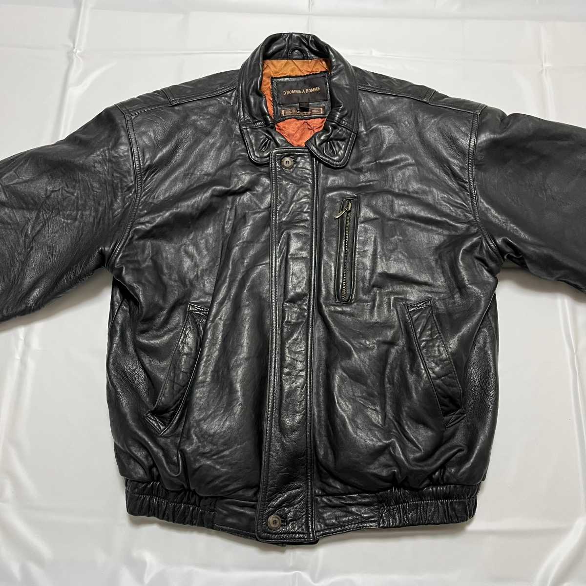 ヤフオク! - D'HOMME A HOMME 革ジャン ジャケット 羊革...