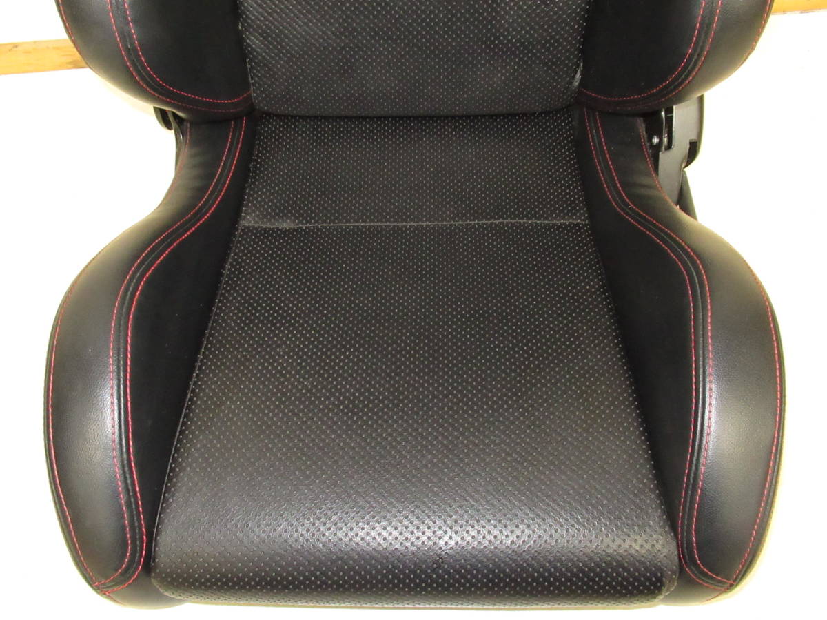  Manufacturers unknown leather style semi bucket seat left side ( passenger's seat side ) only all-purpose * secondhand goods black × red stitch JZA80,JZX100,AE86,BNR34,BNR32,BCNR33 and so on 