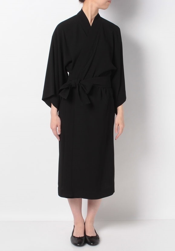  new goods regular price 5.1 ten thousand agnes b.ki mono gown black One-piece cardigan Agnes B 