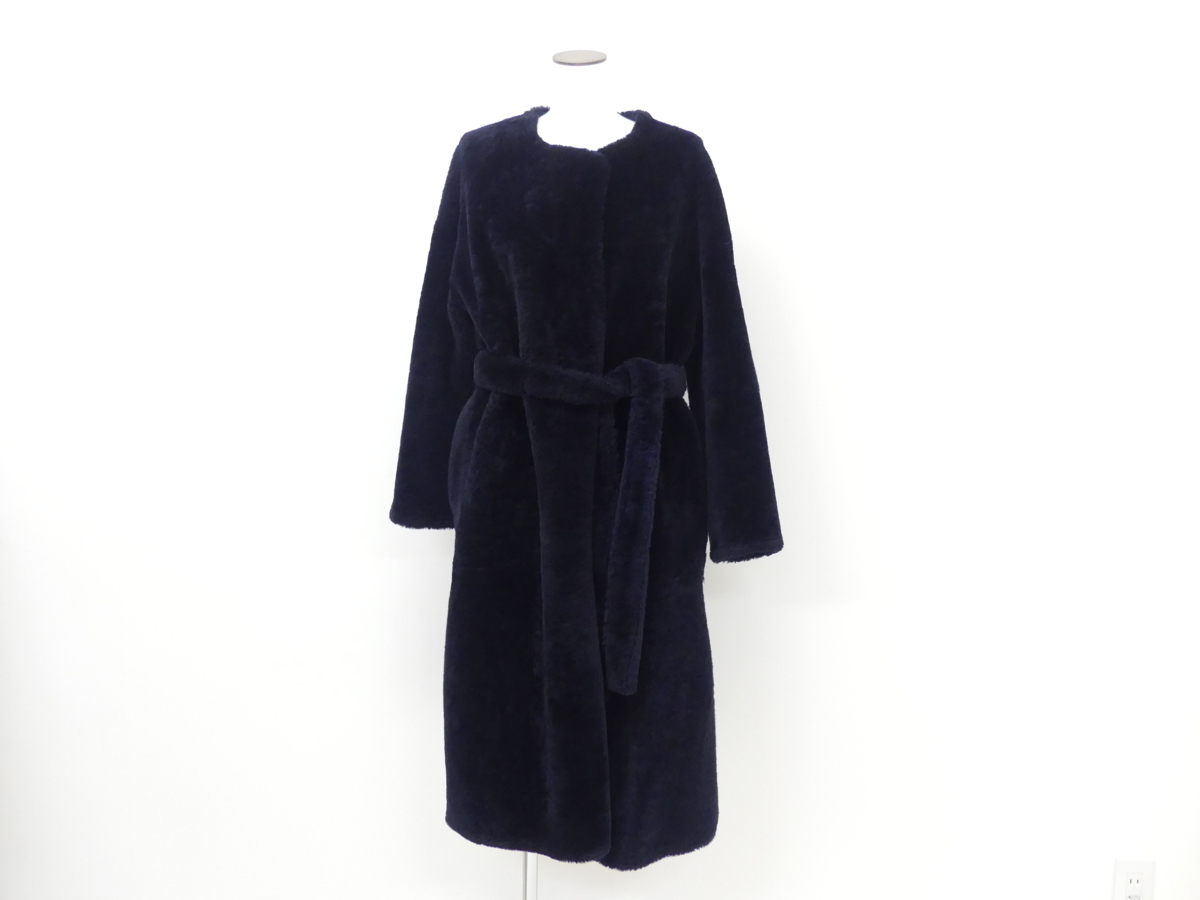 21SS LOEWE Detachable-cape Coat Size34 ネイビー S540Y02W02 ロエベ ...