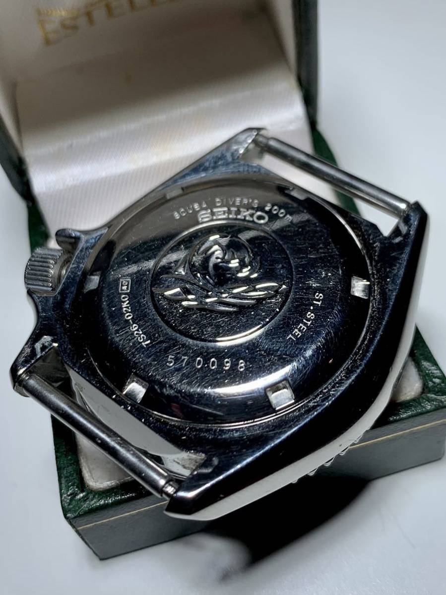 1円スタート SEIKO セイコー 腕時計 7S26-02K0 ダイバー 200m 自動巻き オレンジ ジャンク 現状品_画像5