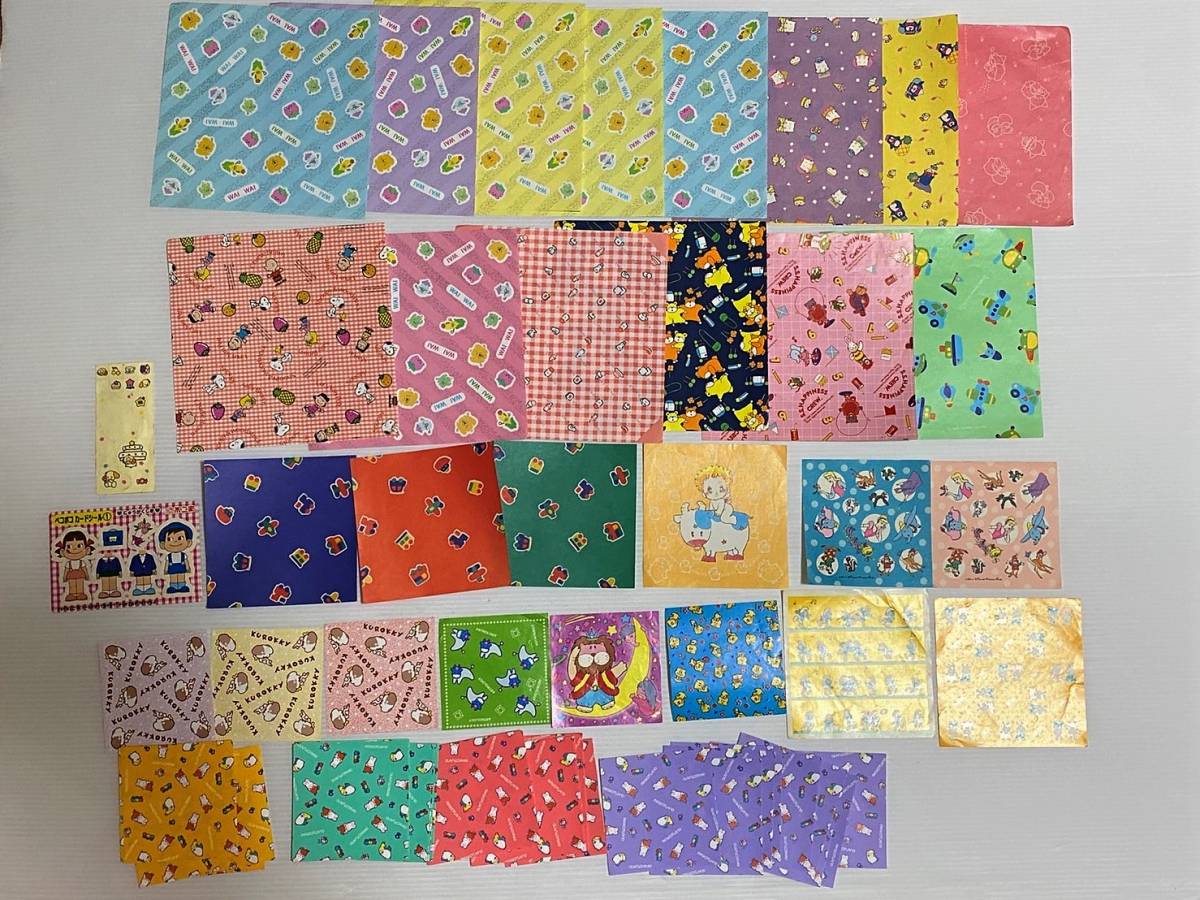  Showa Retro fancy оригами различный совместно 61 листов Snoopy Disney ki Kirara Smurf пингвин заяц др. / Peko-chan карта наклейка 