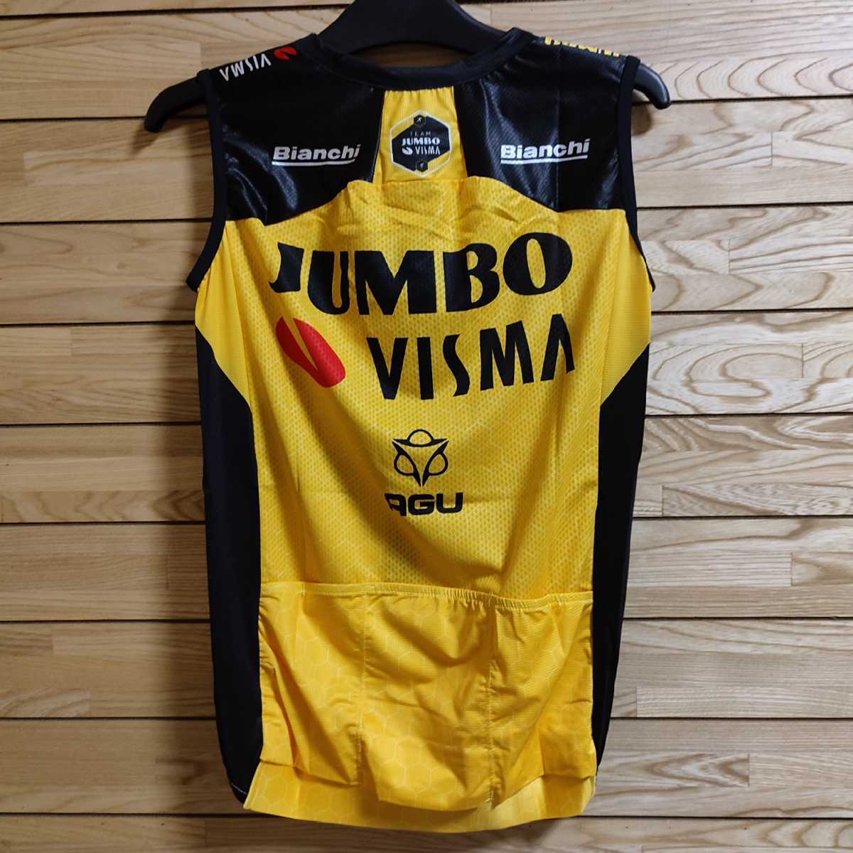 支給品　Jumbo visma　サマーベスト　サイクルジャージ　AGU　ロードS　ユンボヴィスマ　ロット　Lotto NL Jumbo Bianchi ビアンキ　自転車_画像2