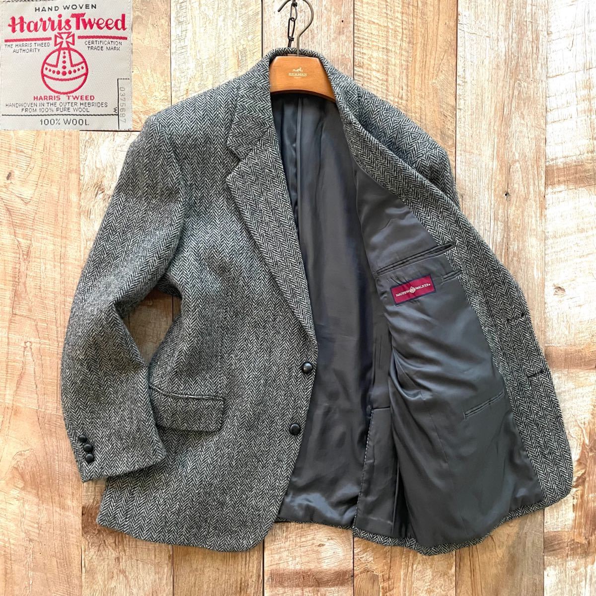 数量は多】 Tweed 【美品】Harris ハリスツイード ヘリンボーン